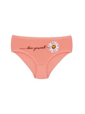 Öts İç Giyim Kiz Çocuk Renkli Külot Likralı Papatya Baskili  ÖTS 8277 - 6 ADET - Alternatif Görünüm